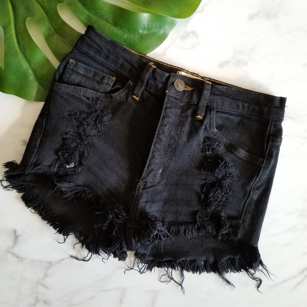 O2 Denim Distressed Shorts - Picture 1 of 4